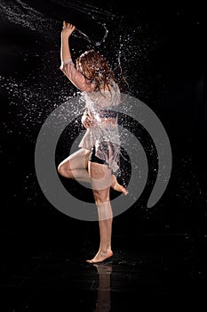 Contemporary dancer water