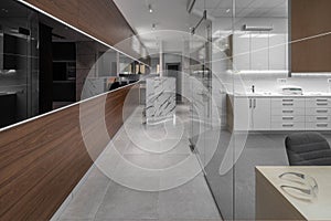 Contemporary dental clinic with light interior and hi-tech equipment