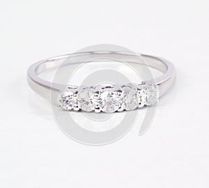 Contemporary diamond ring.