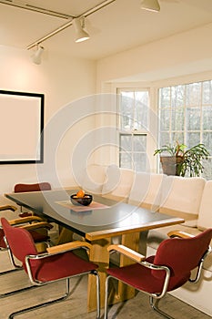 Contemporary dining room bay window