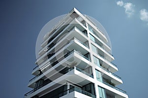 Contemporary Elegance: The Architectural Marvel of High-Rise Living in the Urban Landscape. ai generative