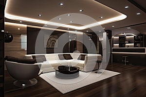 Contemporary Elegance A Luxurious Modern Living Room Design minimalism illustration