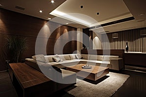 Contemporary Elegance A Luxurious Modern Living Room Design minimalism illustration