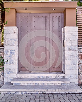 Contemporary elegant house metal door