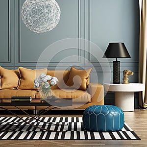 Contemporary elegant luxury living room photo