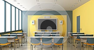 Contemporary empty classroom