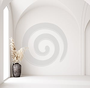 Contemporary empty home interior, Scandi-Boho style photo
