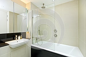 Contemporary ensuite bathroom