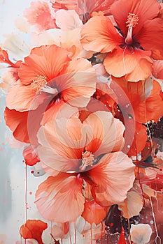 Contemporary floral abstractions. unique depictions of botanical elements with a modern twist photo