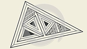 Contemporary Geometric Triangle Pattern Abstract, vector design Generative AI