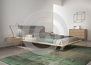 Moderno verde dormitorio 