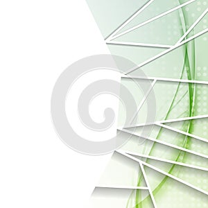 Contemporary green modern folder design template