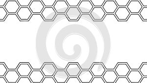 Contemporary Hexagonal Pattern Border: Modern Geometric Design, vector design Generative AI