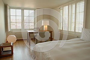 Contemporary hotel bedroom