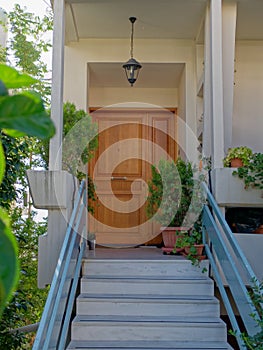 Contemporary house entrance door, Athens Greece