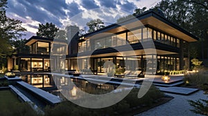 This contemporary house is a mastercl in integrating hidden technology into its design. Automated blinds and lighting