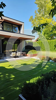 Contemporary house sleek design landscaped garden modern elegance