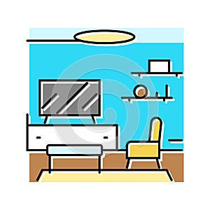 contemporary interior desig color icon vector illustration photo