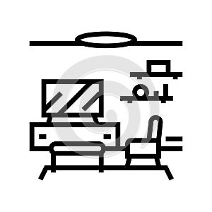 contemporary interior desig line icon vector illustration photo