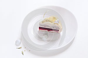 Contemporary Jasmine Tea, Cherry and Lychee Mousse Cake