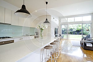 Contemporary kitchen living room