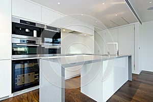 Contemporary kitchen with top spec appliances