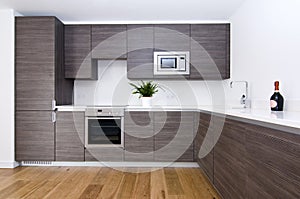 Contemporary kitchen with top spec appliances