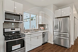 Contemporary l-shaped mother-in-law kitchen