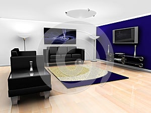 Contemporary lounge interior