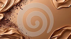 Contemporary mocha mousse background with a fashionable paper texture photo