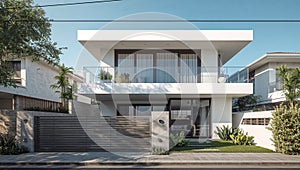 Contemporary modern house with clean lines