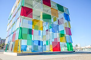 Contemporary museum Pompidou centre in Malaga, Andalusia, Spain.