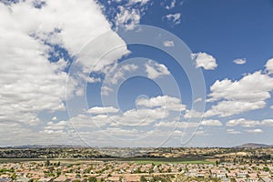 Contemporary Neighborhood and Majestic Clouds