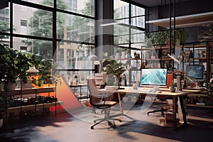 Contemporary office spaces, stylish and functional.