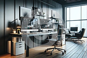 Contemporary Office Workspace with Computer