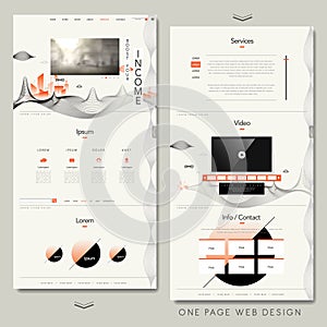 Contemporary one page website design