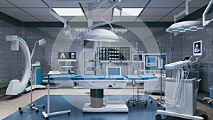 Contemporary operating room with equipment