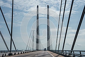 Contemporary Oresund Bridge Design Links Denmark to Sweden Efficiently.