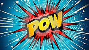 contemporary pow comic editable text style effect in Illustrator
