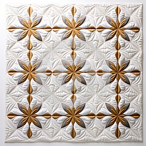 Contemporary Quilted Floral Wall Applique Mural By Tania Wolff