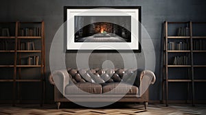 Contemporary Realist Portrait Photography: Furniture And Candle Fireside Room