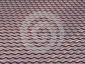 Contemporary red roof tiles texture background