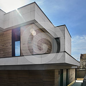 Contemporary Residential Building Exterior in the Daylight