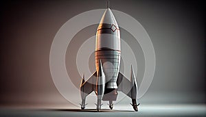 Contemporary rocket with believable design. Generative AI