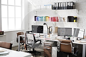 Contemporary Room Workplace Office Supplies Concept