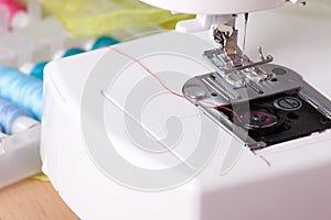 Sewing Machine and Spools of Thread