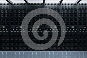 Contemporary shiny server room