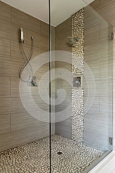 Contemporary Shower with Dual Heads