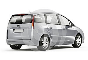 Contemporary Silver Grey Compact Car