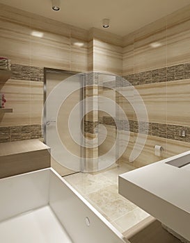 Contemporary style bathroom